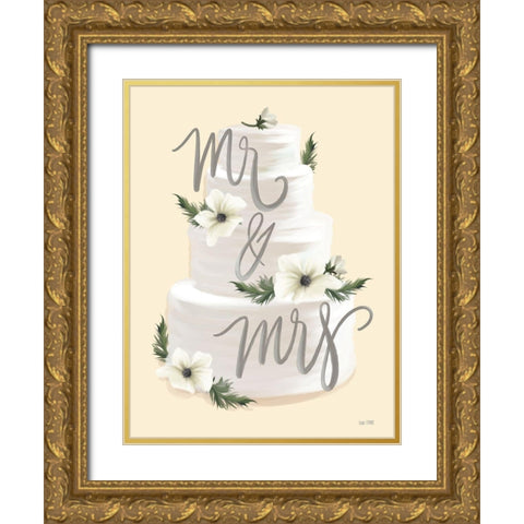 To the Mr. and Mrs. Gold Ornate Wood Framed Art Print with Double Matting by House Fenway