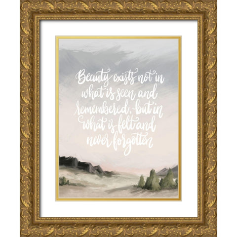 Never Forgotten Gold Ornate Wood Framed Art Print with Double Matting by House Fenway