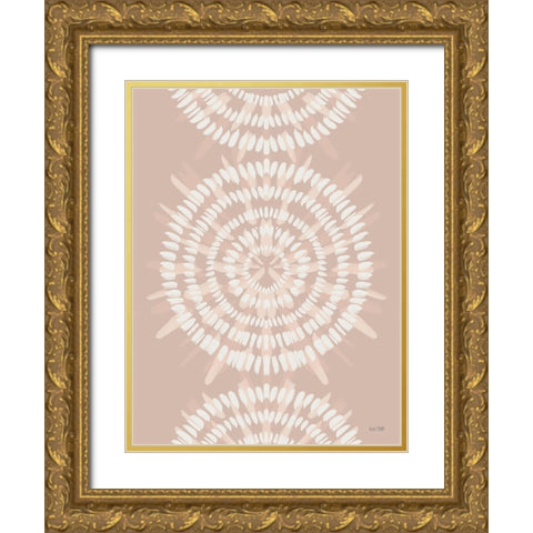 Bohemian Tie-Dye Gold Ornate Wood Framed Art Print with Double Matting by House Fenway