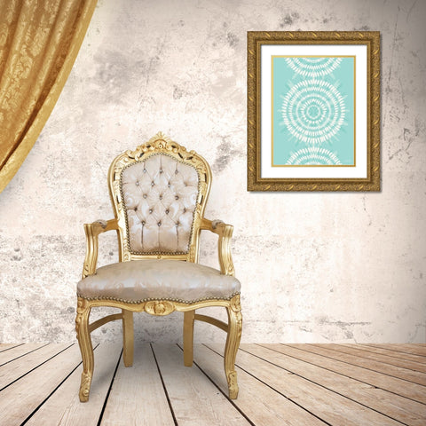 Boho Tie-Dye I Gold Ornate Wood Framed Art Print with Double Matting by House Fenway