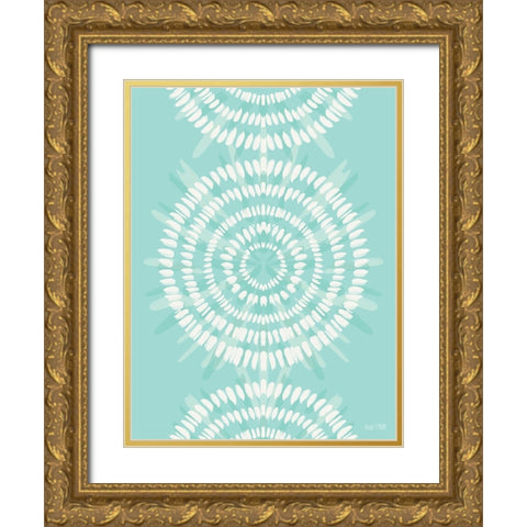 Boho Tie-Dye I Gold Ornate Wood Framed Art Print with Double Matting by House Fenway
