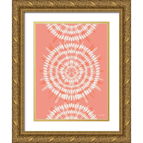 Boho Tie-Dye II Gold Ornate Wood Framed Art Print with Double Matting by House Fenway