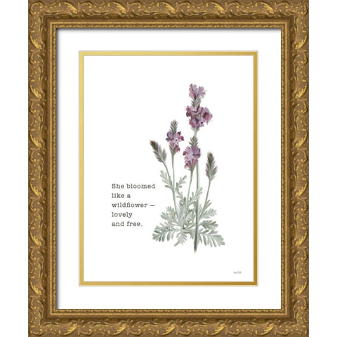 Lovely and Free    Gold Ornate Wood Framed Art Print with Double Matting by House Fenway