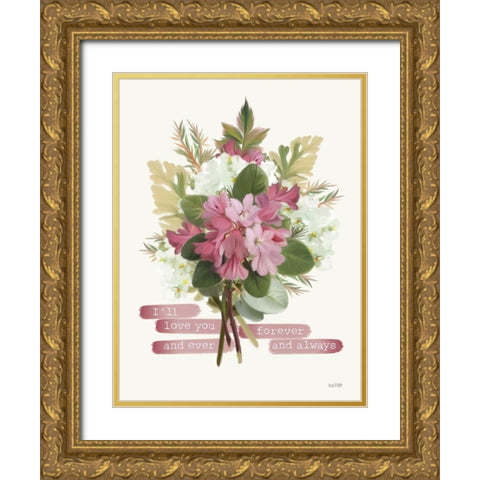 Forever and Ever Gold Ornate Wood Framed Art Print with Double Matting by House Fenway