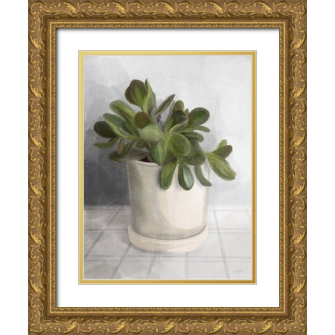 Ironstone Planter II Gold Ornate Wood Framed Art Print with Double Matting by House Fenway
