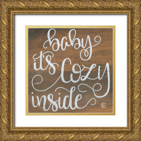 Cozy Inside Gold Ornate Wood Framed Art Print with Double Matting by Fearfully Made Creations