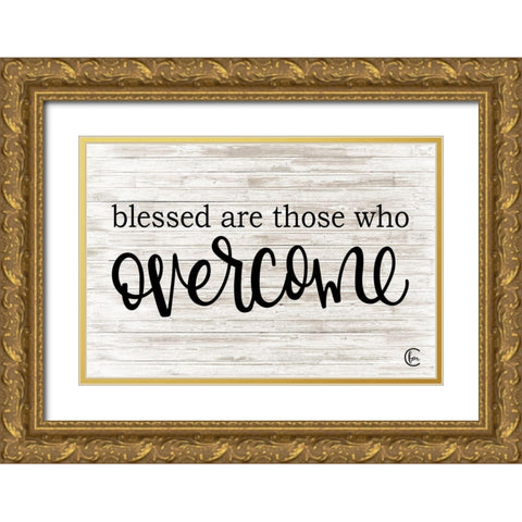 Overcome Gold Ornate Wood Framed Art Print with Double Matting by Fearfully Made Creations