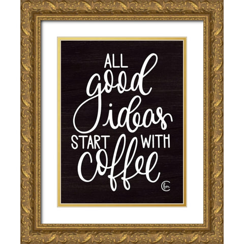 Good Ideas   Gold Ornate Wood Framed Art Print with Double Matting by Fearfully Made Creations