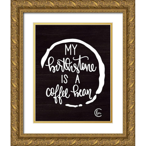 Coffee Bean Gold Ornate Wood Framed Art Print with Double Matting by Fearfully Made Creations
