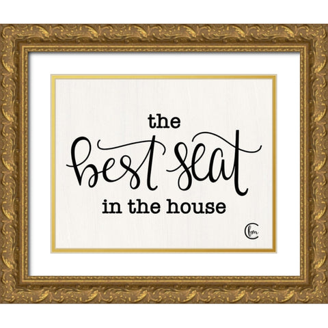 Best Seat Gold Ornate Wood Framed Art Print with Double Matting by Fearfully Made Creations