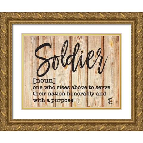 Soldier Gold Ornate Wood Framed Art Print with Double Matting by Fearfully Made Creations