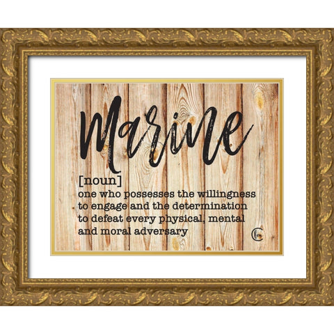Marine Gold Ornate Wood Framed Art Print with Double Matting by Fearfully Made Creations