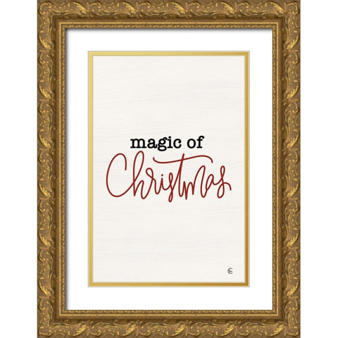 Magic of Christmas Part II Gold Ornate Wood Framed Art Print with Double Matting by Fearfully Made Creations