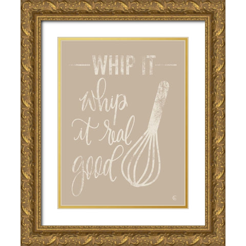 Whip It Gold Ornate Wood Framed Art Print with Double Matting by Fearfully Made Creations