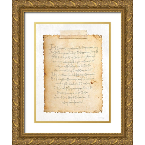 Happiness of Being Old    Gold Ornate Wood Framed Art Print with Double Matting by Front Port Pickins