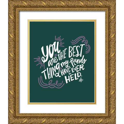 Lilac Best Things Gold Ornate Wood Framed Art Print with Double Matting by Barrett, Erin