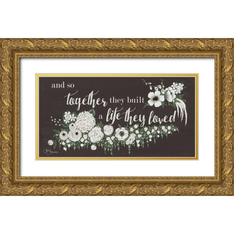 Together They Built Gold Ornate Wood Framed Art Print with Double Matting by Hollihocks Art