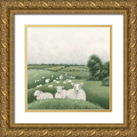 Down on the Farm II Gold Ornate Wood Framed Art Print with Double Matting by Hollihocks Art