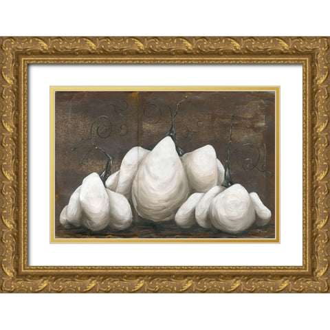 Autumn Harvest Gold Ornate Wood Framed Art Print with Double Matting by Hollihocks Art