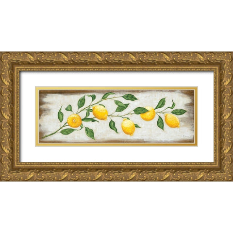 Lemon Branch Gold Ornate Wood Framed Art Print with Double Matting by Hollihocks Art