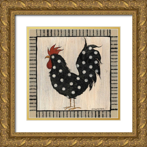 Chicken Pox II Gold Ornate Wood Framed Art Print with Double Matting by Hilliker, Lisa