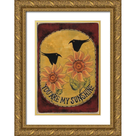 My Sunshine Gold Ornate Wood Framed Art Print with Double Matting by Hilliker, Lisa