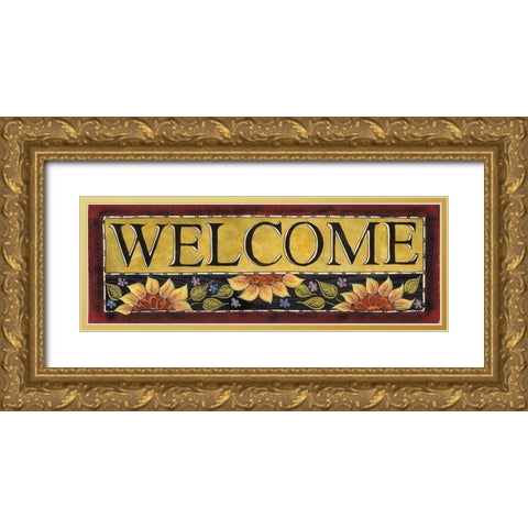 Warm Welcome I Gold Ornate Wood Framed Art Print with Double Matting by Hilliker, Lisa