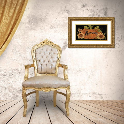 Pumpkin Spice Gold Ornate Wood Framed Art Print with Double Matting by Hilliker, Lisa