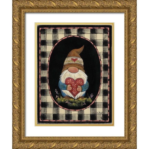 Robert Gnome Gold Ornate Wood Framed Art Print with Double Matting by Hilliker, Lisa