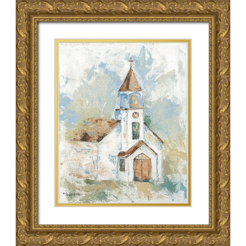 Blessed Assurance Gold Ornate Wood Framed Art Print with Double Matting by Holden, Jennifer