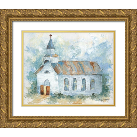Near the Cross Gold Ornate Wood Framed Art Print with Double Matting by Holden, Jennifer