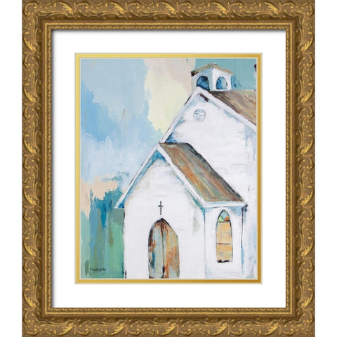 Faith of Our Fathers Gold Ornate Wood Framed Art Print with Double Matting by Holden, Jennifer