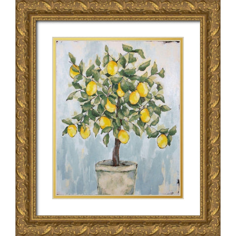 Lovely Lemons   Gold Ornate Wood Framed Art Print with Double Matting by Holden, Jennifer