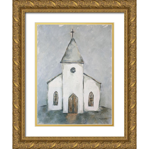 The Church Age Gold Ornate Wood Framed Art Print with Double Matting by Holden, Jennifer