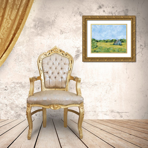 Spring Meadow Gold Ornate Wood Framed Art Print with Double Matting by Holden, Jennifer