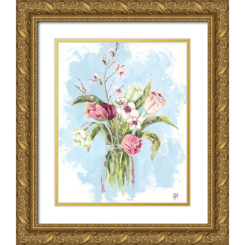Flourish Gold Ornate Wood Framed Art Print with Double Matting by Holden, Jennifer