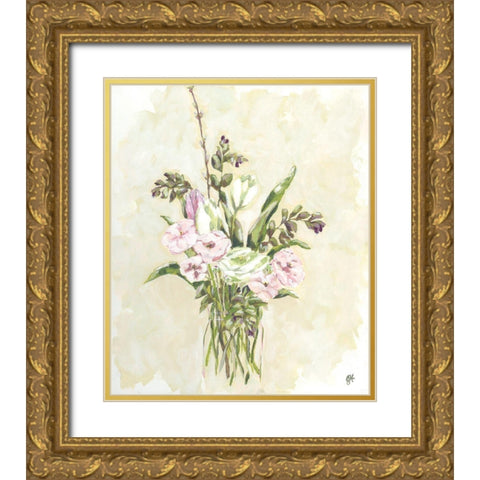 Flower Farm Bouquet I Gold Ornate Wood Framed Art Print with Double Matting by Holden, Jennifer