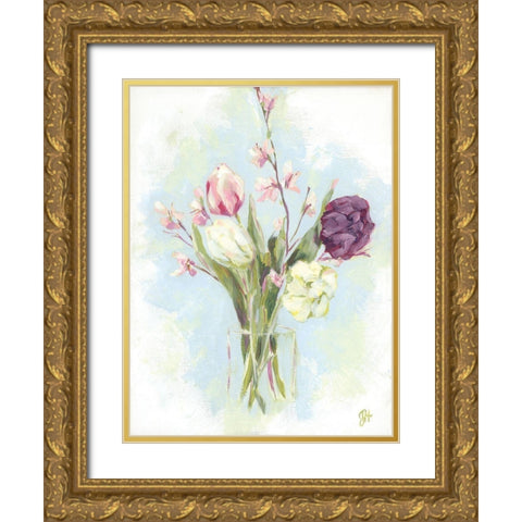 Flower Farm Bouquet II Gold Ornate Wood Framed Art Print with Double Matting by Holden, Jennifer