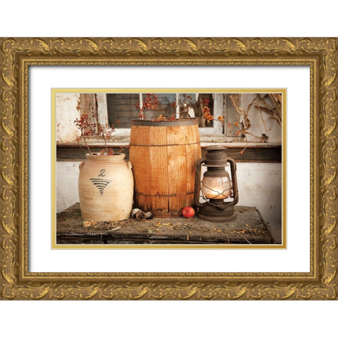 The Nail Keg Gold Ornate Wood Framed Art Print with Double Matting by Hoover, Irvin