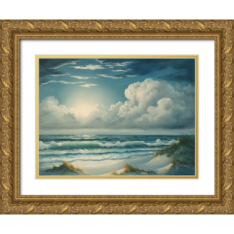 Moon Glow  Gold Ornate Wood Framed Art Print with Double Matting by Janisse, Georgia