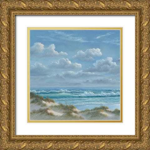 Shoreline I Gold Ornate Wood Framed Art Print with Double Matting by Janisse, Georgia