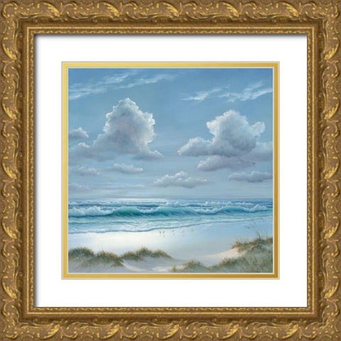 Shoreline II Gold Ornate Wood Framed Art Print with Double Matting by Janisse, Georgia