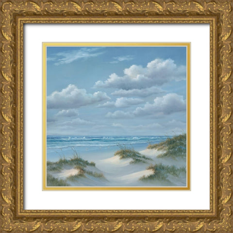 Shoreline III Gold Ornate Wood Framed Art Print with Double Matting by Janisse, Georgia