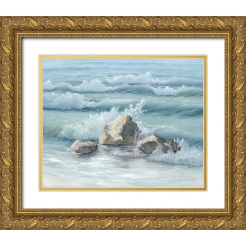 Steadfast in the Waves Gold Ornate Wood Framed Art Print with Double Matting by Janisse, Georgia