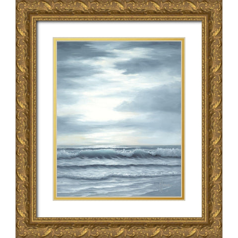 Seascape Gold Ornate Wood Framed Art Print with Double Matting by Janisse, Georgia