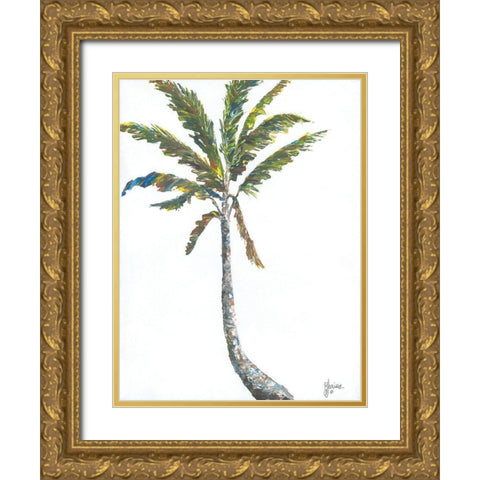 Palm I Gold Ornate Wood Framed Art Print with Double Matting by Janisse, Georgia