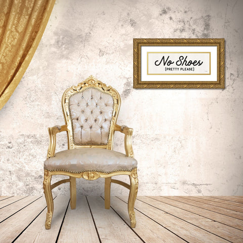 No Shoes Gold Ornate Wood Framed Art Print with Double Matting by Jaxn Blvd.