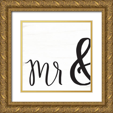 Mr. and Mrs. I Gold Ornate Wood Framed Art Print with Double Matting by Jaxn Blvd.