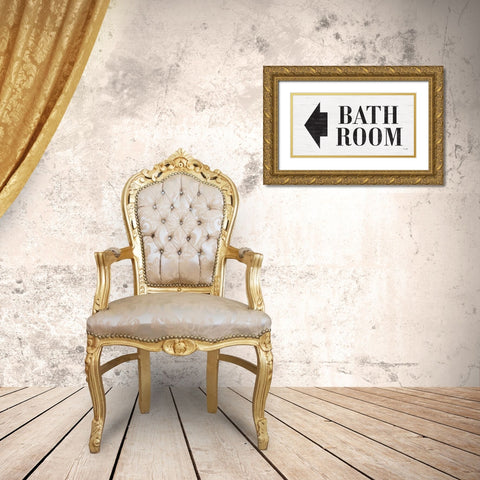 Bath Room Gold Ornate Wood Framed Art Print with Double Matting by Jaxn Blvd.