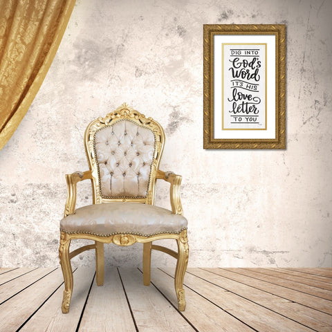 Gods Word Gold Ornate Wood Framed Art Print with Double Matting by Jaxn Blvd.
